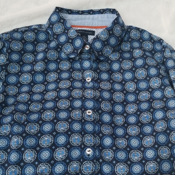 Blue & White Tommy Hilfiger Button Down,  Size S - Picture 6 of 6